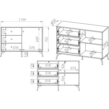 Wymiary: Komoda GISA 05