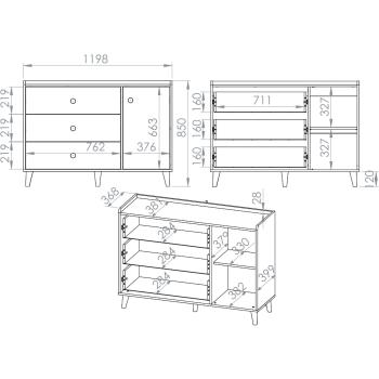 Wymiary: Komoda EVE 05