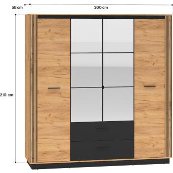 Wymiary: Szafa z lustrem URSA 01