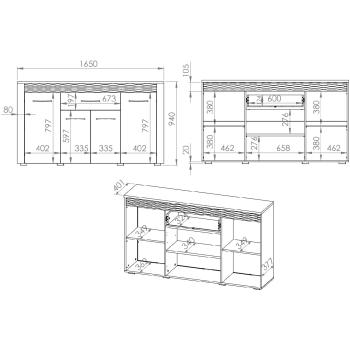 Wymiary: Komoda ARTAS AR08