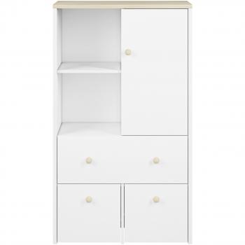 Komoda CESAR CS08 biały / buk fjord