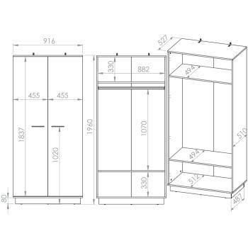 Wymiary: Szafa DESMOND 01