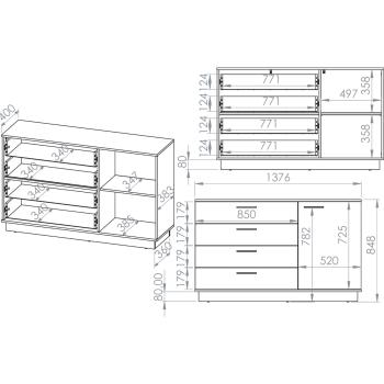 Wymiary: Komoda DESMOND 05