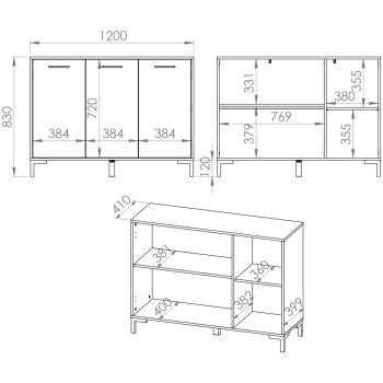 Wymiary: Komoda MEVIA 10