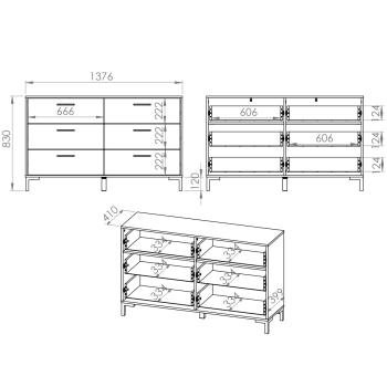 Wymiary: Komoda MEVIA 11