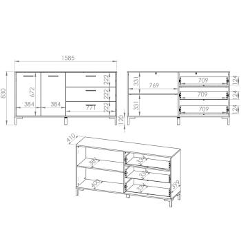 Wymiary: Komoda MEVIA 13