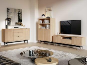 Meble do salonu SARGAS 1 dąb mavelie