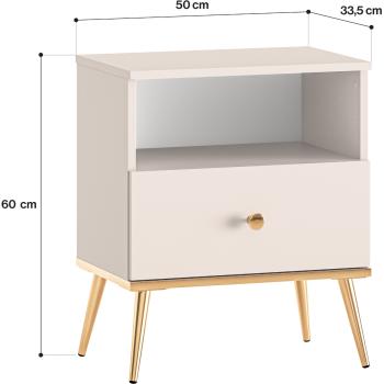 Wymiary: Szafka nocna LESGIN 06
