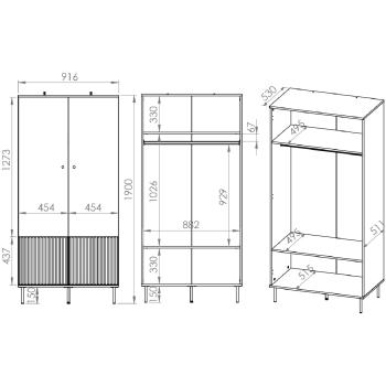Wymiary: Szafa ALVARO 01