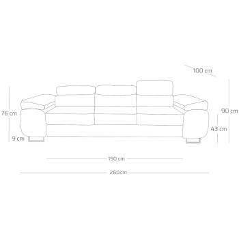 Wymiary: Sofa CRISTAL