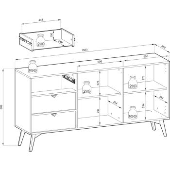 Wymiary: Komoda WALD 04