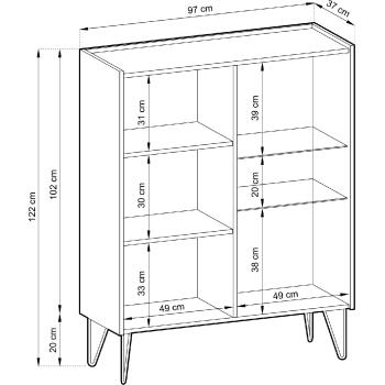 Wymiary: Witryna HARMONI 04