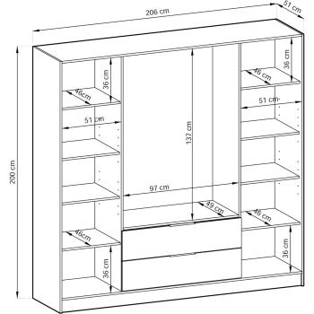 Wymiary: Szafa CARLY C