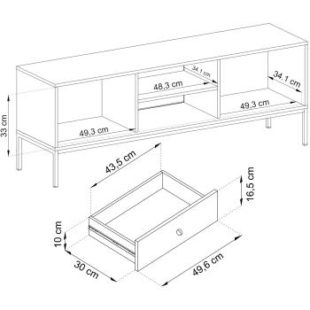 Wymiary: Szafka RTV MONO 01