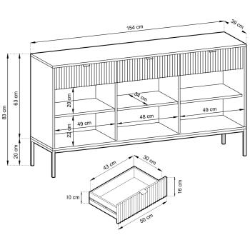 Wymiary: Komoda MOVA 02