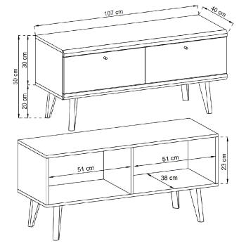 Wymiary: Szafka RTV PRIMO 01