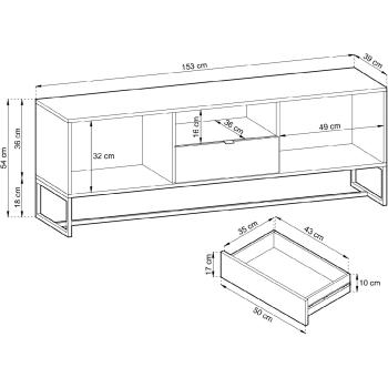 Wymiary: Szafka RTV BERAM 01