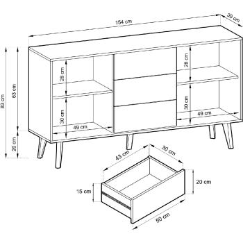 Wymiary: Komoda WILLOW 05