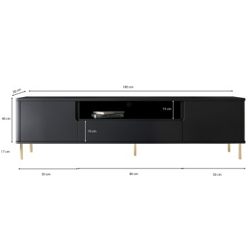 Komoda RTV RADIUS 180NZ czarny