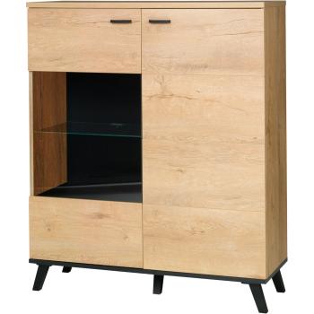 Komoda JOHNNY JH4 dąb lefkas / czarny