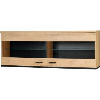 Witryna wisząca JOHNNY JH9 dąb lefkas / czarny