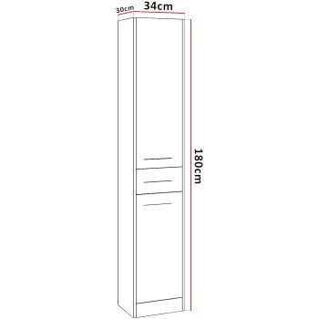 Szafka łazienkowa wysoka SLIM SL1 wenge WYPRZEDAŻ