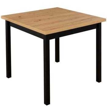 Stół DS9 80x80 artisan laminat / czarny