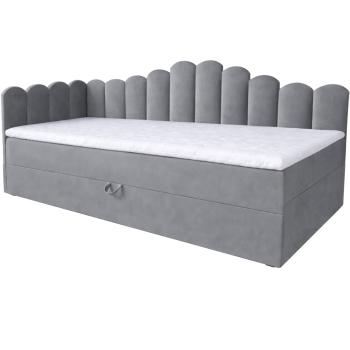 Łóżko dziecięce tapicerowane 90x200 NELA royal 115 lewe