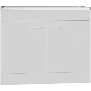 Szafka dolna + zlew 100cm SIMPLE II biały laminat