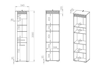 Witryna ARTIS 03 dąb artisan WYPRZEDAŻ