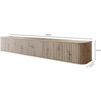 Wymiary: Komoda RTV wisząca ZYLIO 165 Dąb Artisan