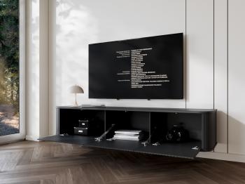 Komoda RTV wisząca ZYLIO 165 Czarny